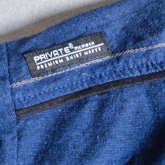 Private Member V-neck pullover men's size L blue with graphic design - Picture 6 of 8